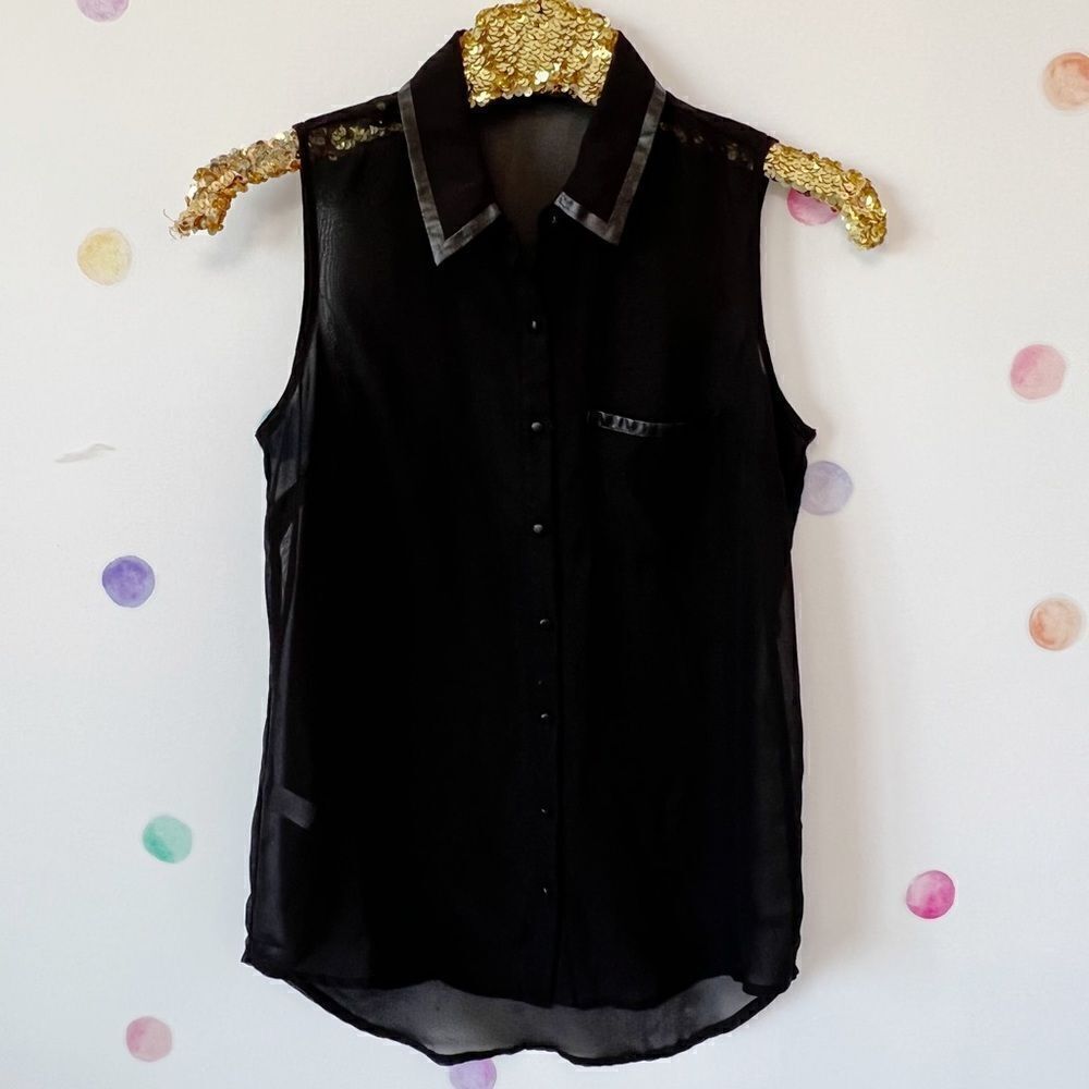Daniel Rainn Black sheer top